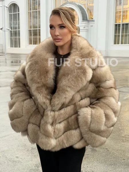 Шуба из песца под куницу - фото 10