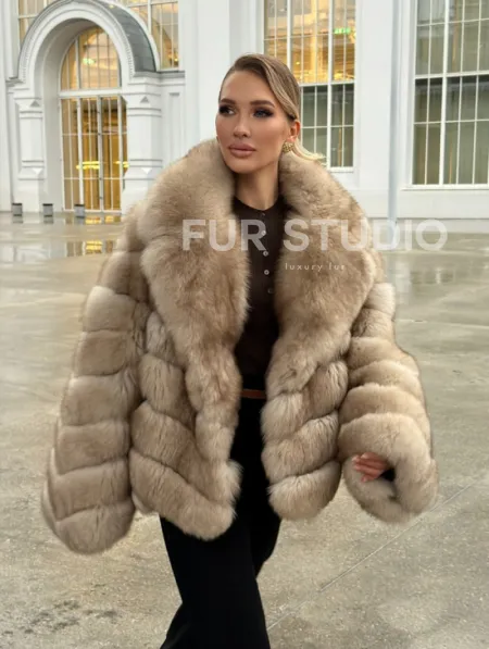Шуба из песца под куницу - фото 13