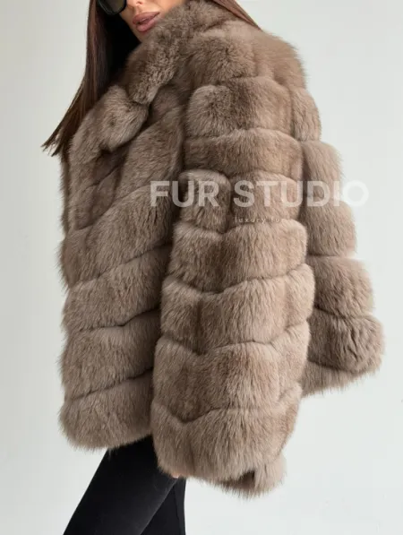 Шуба из меха финского песца - фото 3