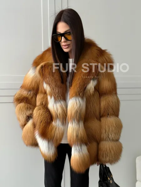 Шуба из натурального меха - лиса огнёвка - фото 6