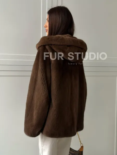 Автоледи с капюшоном из норки KOPENHAGEN FUR - фото 7