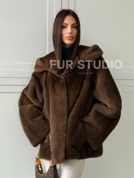 Автоледи с капюшоном из норки KOPENHAGEN FUR - фото 0