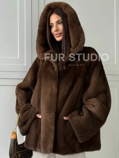 Автоледи с капюшоном из норки KOPENHAGEN FUR - фото 5