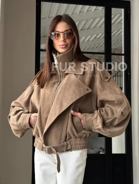 Куртка - бомбер весенняя оверсайз - фото 18