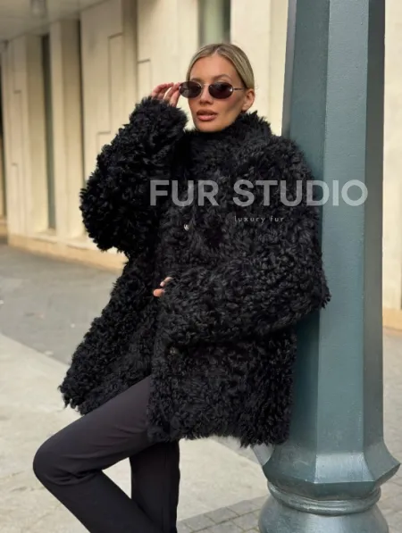 Дубленка из натуральной овчины Тиградо - фото 10