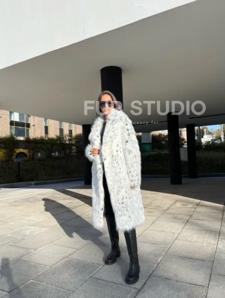 Шуба из экомеха под рысь - фото 4