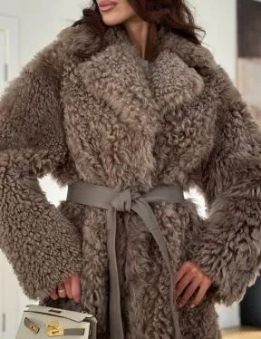 Двусторонняя шуба - дублёнка из меха испанского тиградо - фото 3