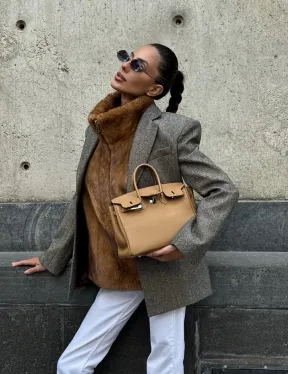 Меховая манишка из норки - фото 13