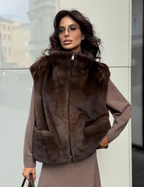 Жилет из норки - фото 0