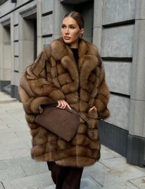 Шуба из куницы оверсайз - фото 13