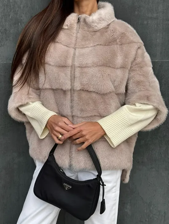 Кофта на молнии из меха норки - фото 2
