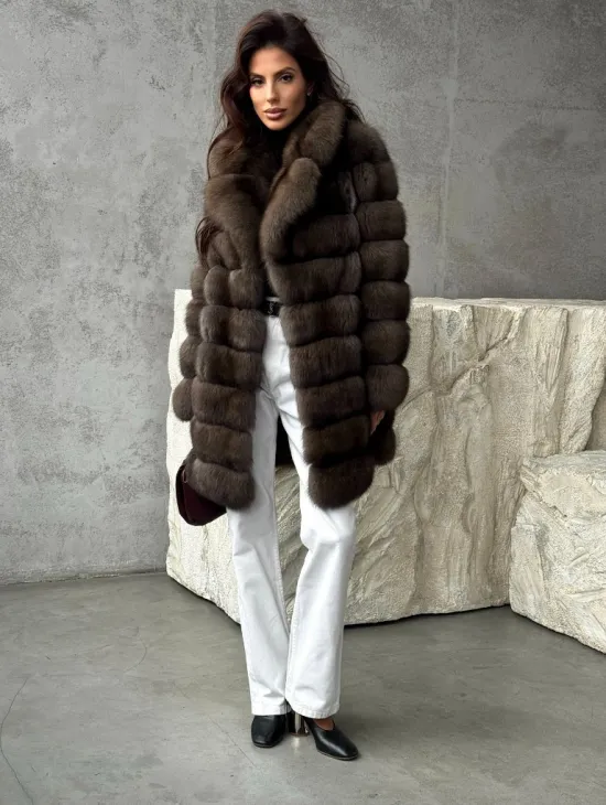 Женская шуба из соболя - фото 2