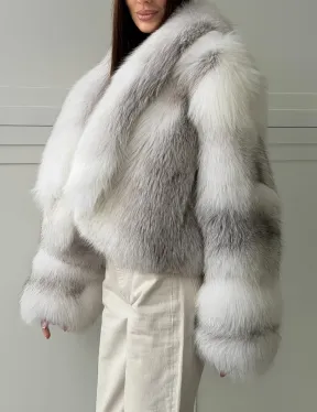 Шуба кроп-топ из лисы finnish cross fox - фото 3
