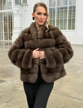 Меховой жакет из куницы - фото 15