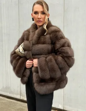 Меховой жакет из куницы - фото 11