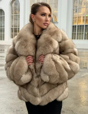 Шуба из песца под куницу - фото 8