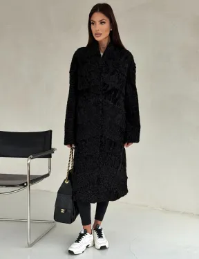 Черная шуба из каракуля - фото 5