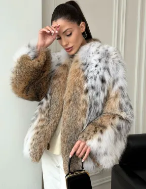 Шуба из натурального меха рыси - фото 7