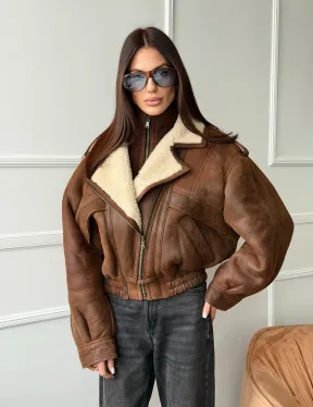 Молодежная куртка - дубленка из овчины - фото 11