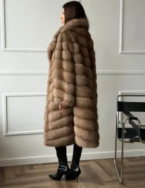 Шуба из куницы - английский воротник - фото 12