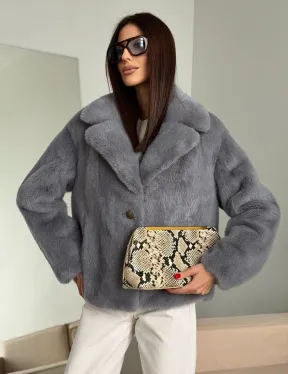 Короткая норковая шуба автоледи - фото 9