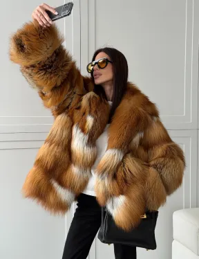 Шуба из натурального меха - лиса огнёвка - фото 15