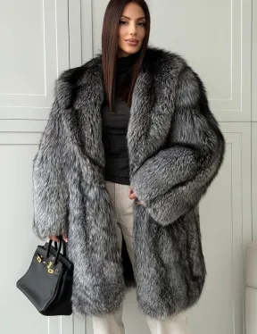 Шикарная шуба из чернобурки - фото 3