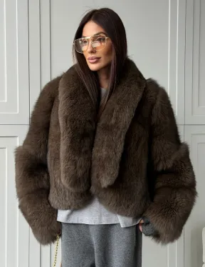 Кроп-шуба из меха песца - фото 13