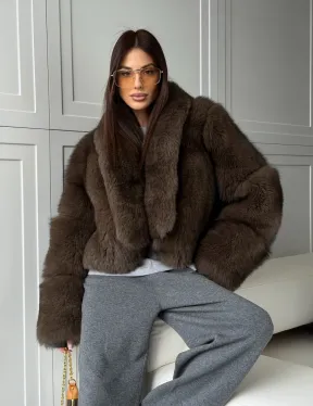 Кроп-шуба из меха песца - фото 17