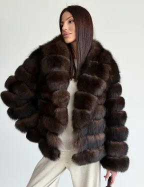 Шуба песцовая под соболь - фото 6