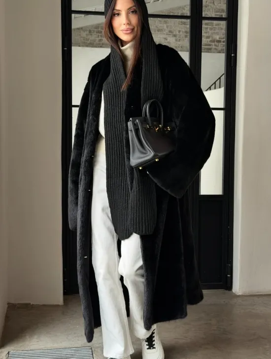 Шуба норка Blackglama V-образный ворот - фото 3