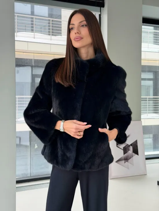 Укороченный норковый жакет - фото 3