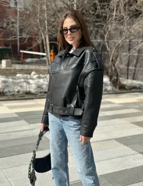 Косуха женская из натуральной кожи - фото 6