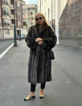 Шуба из баргузинского соболя - цельного кроя - фото 4