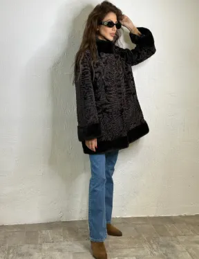 Каракульча стойка воротник отделка норка - фото 5