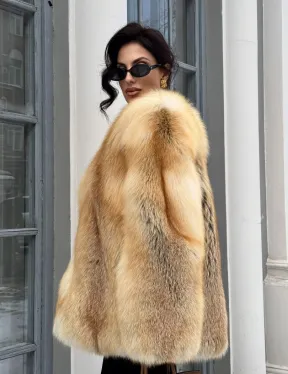 Шуба Premium из меха альпийской лисы - GOLDEN FOX - фото 12